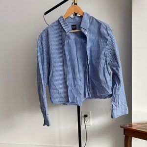 GAP Classic Blue and White Striped Shirt